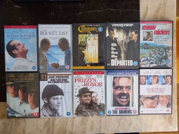 Jack Nicholson Dvd Collection Bundle Chinatown The Shining Easy Rider Etc
