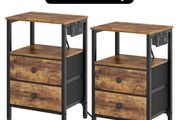 Bedside Tables with Charging Station