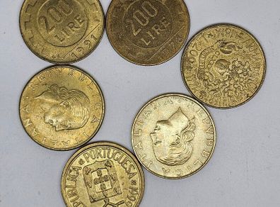 Portugal Italy Coin Lot