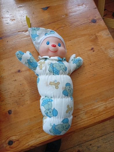Cabbage patch doll and glo worm doll