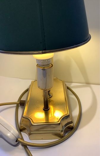 Vintage French Bouillotte Table Lamp Brass