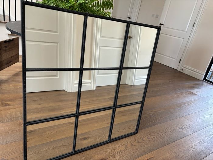 Black square mirror