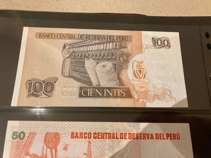 Peru banknotes uncirculated year 1987