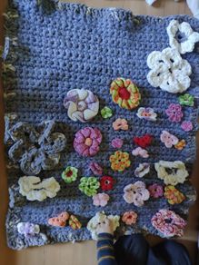 handmade crochet warm buggy playmat blanket