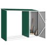 Garden Firewood Shed Green 245x98x159 cm Galvanised Steel Image 5