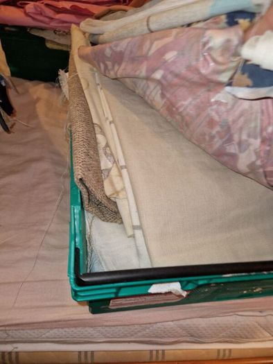 Large quantity of material for dressmaking, curtains, upholstery