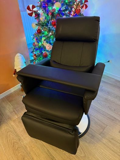 Reclining Beauty Salon Chair - Adjustable Hydraulic Bed Table Spa Facial Couch with 360 degrees Swivel for Pedicure and Massaging