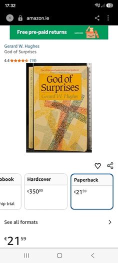 1988 God of Surprises. Gerard Hughes. Religious. Vintage.