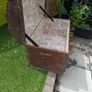 Wooden and metal domed steamer chest Image 5