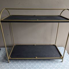 Black & Gold Shelf with Rail