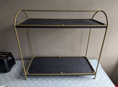 Black & Gold Shelf with Rail