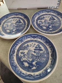 3 Side Plates Ironstone Biltons England