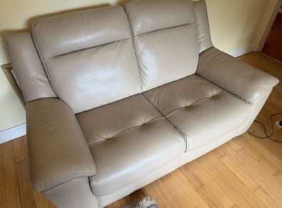 Cream leather couches for sale