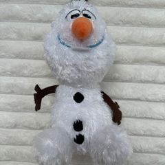 Disney Frozen Glitter Olaf Plush Used PLease see pictures
