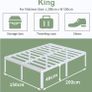 High White King Size Bed Frame 5ft with Rounded Corners Image 9