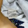 Laura Ashley Womens Dress White A-Line Linen Blue Rose Floral Print Retro SZ 10 Image 7