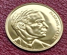 Gibraltar 1/25 Crown 2022 Padraig Pearse 0.5 Gram .999 Gold coin