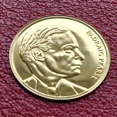 Gibraltar 1/25 Crown 2022 Padraig Pearse 0.5 Gram .999 Gold coin