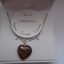Tiger's eye heart necklace.Gemstone jewellery, Valentine's Day gift. Jewellery.Gift Image 5