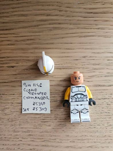 lego sw1146 clone trooper commander, set 75340, 75309
