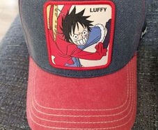 Capslab Luffy One Piece Denim Blue Red Adjustable