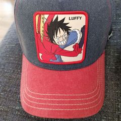 Capslab Luffy One Piece Denim Blue Red Adjustable