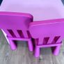 Kids plastic table and 2 chairs Image 4