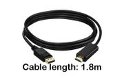 1.8M DisplayPort DP To HDMI Cable Adapter For Lenovo Dell HP Asus Laptop PC New - FHT10CAB