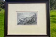 Hand coloured steel engraving dated 1832 Giants Causeway