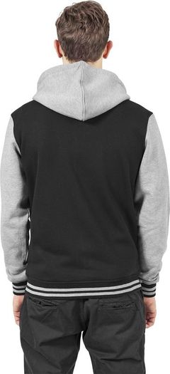 Urban Classic 2 Tone XXL Grey/Black Hooded Varsity Jacket (Brand New)