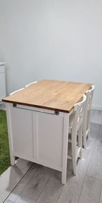 IKEA kitchen island and high chairs