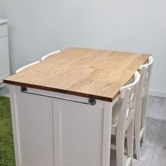 IKEA kitchen island and high chairs