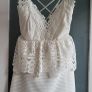 Self Portrait White Wedding Next Day Mini Dress Sz 14UK - Rrp 515 (New) Image 2