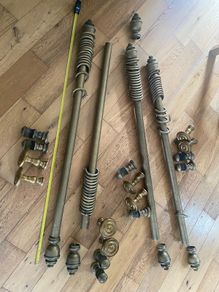 4 x Curtain Poles, Hold Backs