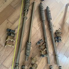 4 x Curtain Poles, Hold Backs