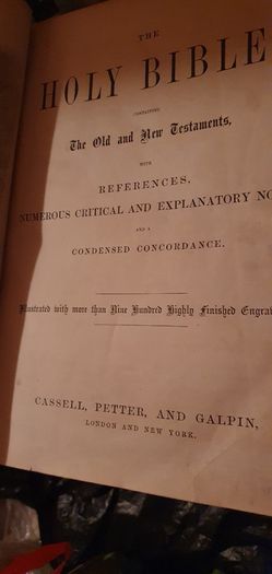 Holy Bible by cassell peter and galpin  illustrated