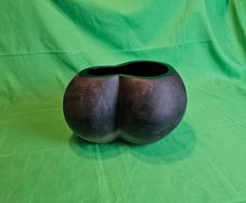 Iconic Danish design from Normann Copenhagen  Double Bowl - Black Glass Bowl/Vas