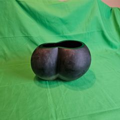 Iconic Danish design from Normann Copenhagen  Double Bowl - Black Glass Bowl/Vas