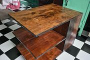 Vintage Art Deco retro MidCentury cupboard/ bookshelf/coffee table on wheels