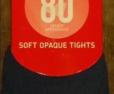 Blue Soft Opaque Tights 80Denier size L UK14/16  EUR42/44 Postage included