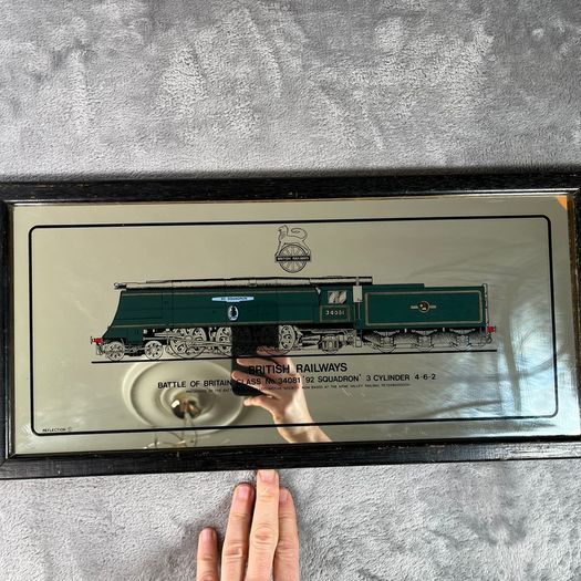 British Railways Battle Of Britain Class No. 34081 92 Squadron Vintage Mirror