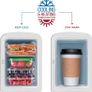Mini Portable Eraser Personal Fridge, Cools & Heats, 4 Litre Capacity, Chills 6 12oz cans, 100% Freon-Free & Eco Friendly, Includes Plugs for Home Outlet & 12V Car Charger Image 3