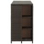 Bar Table with Storage Rack Brown 120x60x110 cm Poly Rattan Image 5