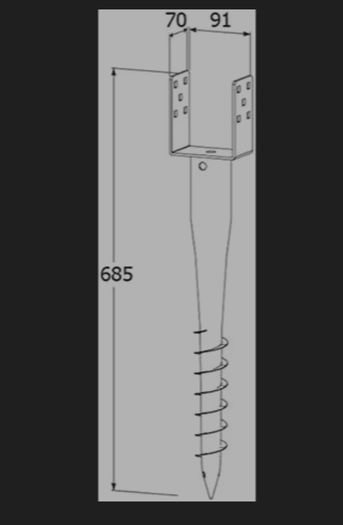 3 fence post spike holders supports