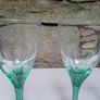 Green stemmed glasses Image 5