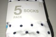 Polka Dot Socks 5 Pairs New