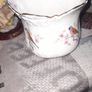 Brosnic Victoriana pattern Featuring a Bird and Floral design Ruffled or Scalloped Rim with Gold Trim Planter, Image 2