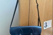 Zatchels dark blue leather satchel