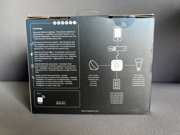 Philips Hue Bridge and 2 White Bulbs, New