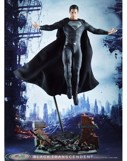 Superman black suit 1/6 (hot toys scale)